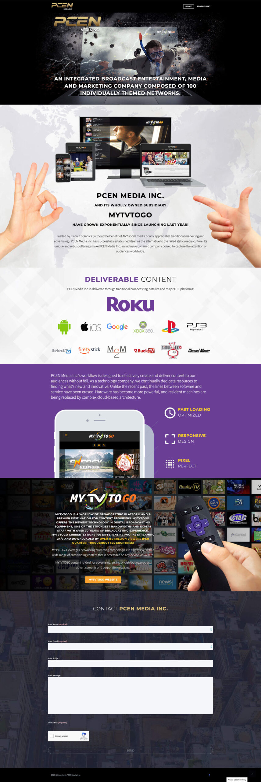 PCEN Media Inc. Website