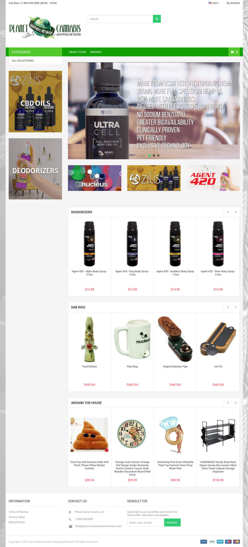 Planet Cannabis Shopping Network Website