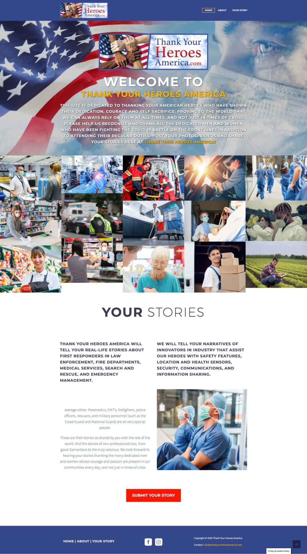 Thank Your Heroes America Website