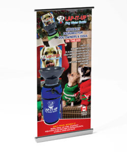 Lap-It-Up Dog Water Bottle Christmas Banner