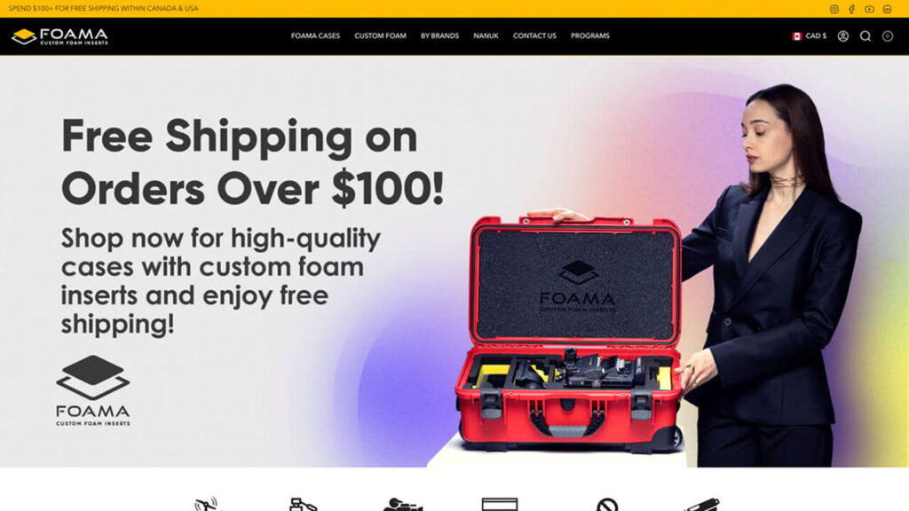 Manufacturer of custom foam inserts for high quality cases